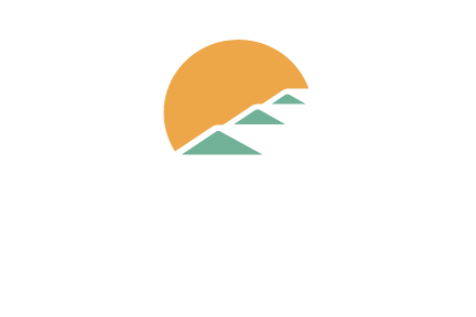 the retreat at mesa hills logo with the sun and the words refresh at mes